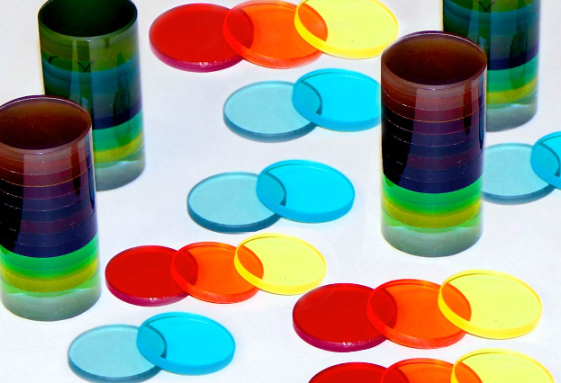 Round Colored Glass